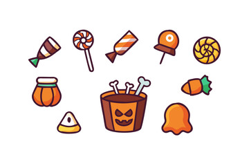Halloween candy collection for trick or treat