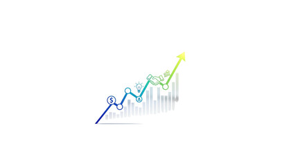 Financial Growth Visualization An upward trend representing business success and market expansion