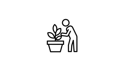 Nurturing Growth A Simple Icon of Care and Cultivation