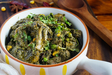 Mushroom Curry in Black Sesame Seed Paste | Vegan Asian-Indian Fusion Curry with Nutty Sesame and Earthy Mushrooms | Plant-Based Curry Served with Rice or Flatbread
