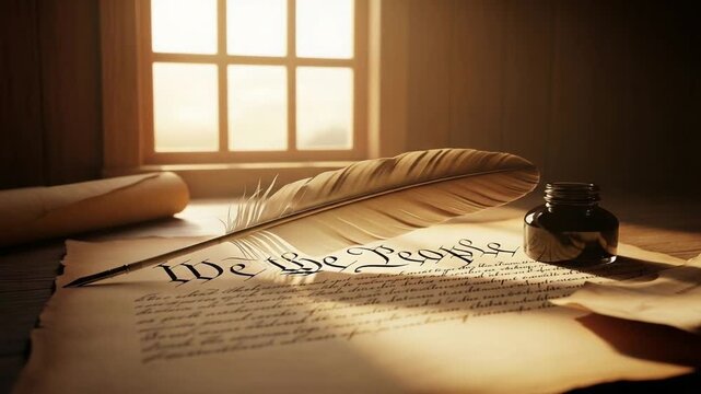 historic parchment document quill pen ink