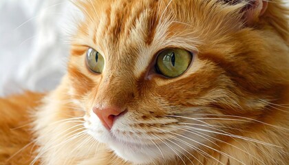 Intense Gaze - A Close-Up of a Ginger Cats Face.