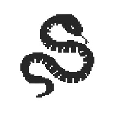 Pixelated staff intertwines with diamond shapes, crowned with a cross at the top design