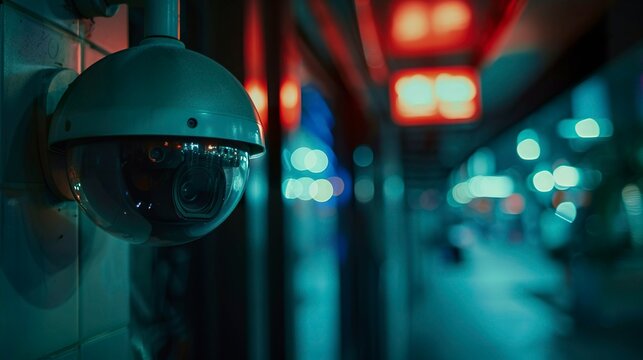 A photo of a security camera monitoring feed.