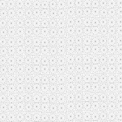 Black and white geometric pattern with a repeating wireframe design composed of various shapes and lines. This intricate abstract artwork creates a visually pleasing composition.