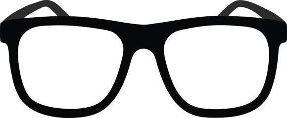 Black framed reading glasses vector illustration scalable eps icon for vision care isolated on transparent background