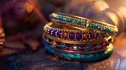 A photo of abstract bracelets