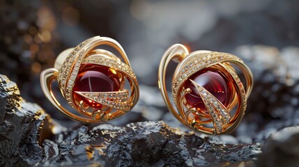 A photo of abstract earrings