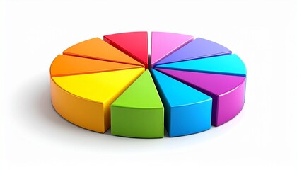 3d pie chart with color