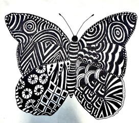 Artistic black butterfly symbolizing mystery, transformation, and inner strength.