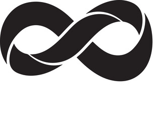 Timeless flow of neverending possibilities beckons with this elegant, modern infinity symbol perfect for branding and spiritual designs