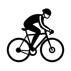 Cyclist Doing Wheelie Icon | Bicycle Stunt and Sports Silhouette
