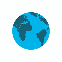 Earth icon logo flat vector design