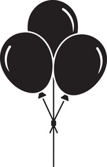 Elegant black balloons floating party decorations for sophisticated celebrations and minimalist modern designs and trendy event branding needs