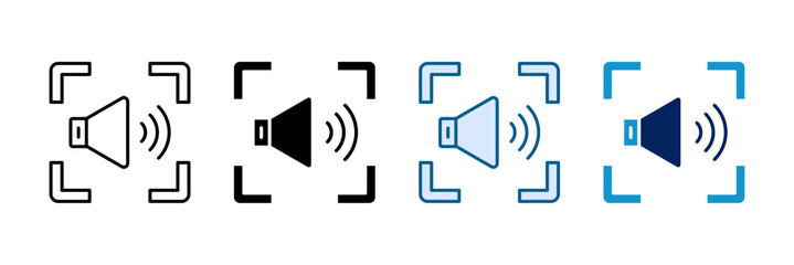 Voice Scan Icon Set Multiple Style Collection