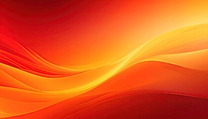 Abstract Background With Wavy Orange and Red Lines Glowing Golden Light Soft Waves Dynamic Curving Lines Gradient Red Orange Colors Smooth
