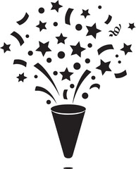 Celebrate milestones with a burst of joy! Confetti and stars exploding, perfect for party invites, promotions, and festive announcements