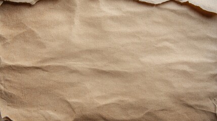 A textured, crumpled sheet of brown paper, showcasing natural folds and a rustic appearance.