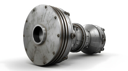 Industrial Motor or Generator Assembly with Cylindrical Housing