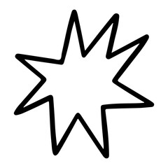 Cute star in doodle style
