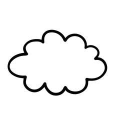 Cute doodle cloud