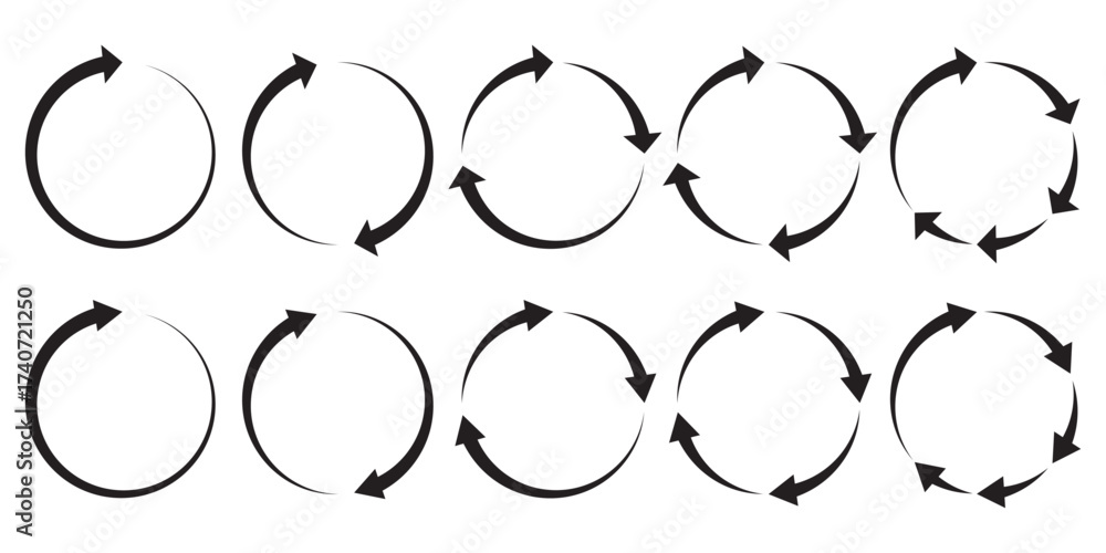 Canvas Prints rotation icon collection, circle arrow icon. refresh icon, reload icon. circular arrow icon vector i