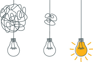 Innovation Lightbulb Concept — Simplifying Complex Ideas