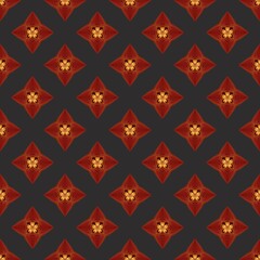 The Exquisite Grandeur of Crimson Motifs: A Luxurious and Beautifully Intricate Patterned Artwork.