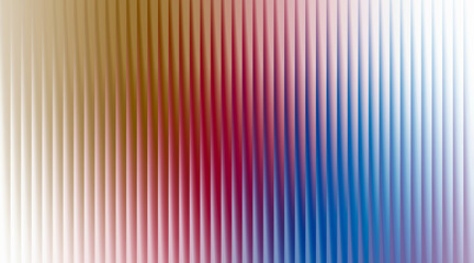 Abstract background with vertical corrugated stripes displaying a smooth color gradient from golden brown to red and blue.