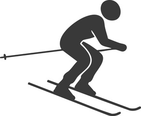 Skiing Downhill Silhouette