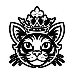 A glyph style icon showing cat logo