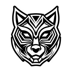 A glyph style icon depicting feline logo © creativestall