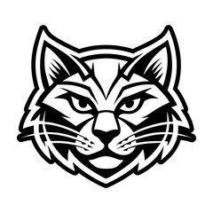 Solid style icon representing a feline symbol
