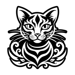 Filled style icon showing a cat face