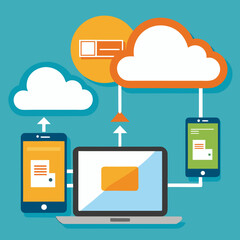 cloud computing concept illustration