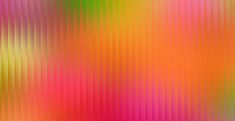 Vibrant abstract gradient fractal glass background with vertical ribbed stripes, warm colors, for digital wallpaper backdrop banner cover design