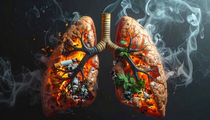 Damaged Lungs - The Effects of Smoking on Respiratory Health.