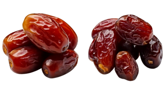 Set of Organic Medjool Dates, isolated on transparent background. - Powered by Adobe