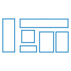 Scalloped Frame Collection Vector Illustration Page Layout Template