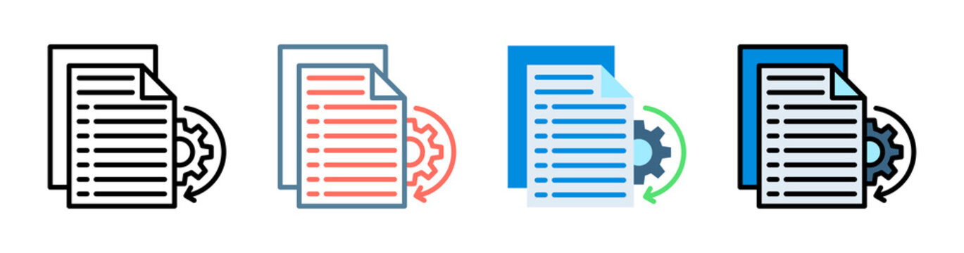 Task Automation Icon Collection Set Multiple Style