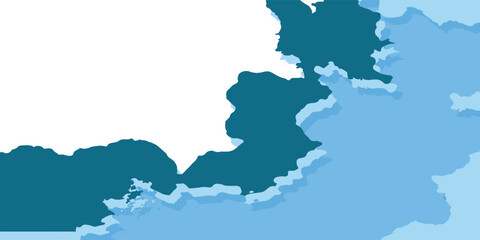 Abstract ocean wave pattern in layered blue tones, symbolizing water depth and calm design. Perfect for marine, nature, and modern abstract background concepts.