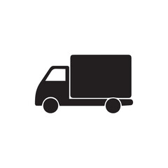 Box Truck Icon - Cargo Transport and Freight Delivery Vector