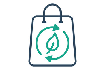 Sustainable icon. line icon style. icon related to zero waste. recycling elements vector illustration
