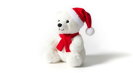 Festive Polar Bear Plush Toy A Whimsical Holiday Companion for All Ages