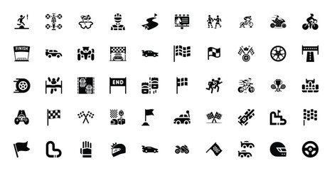 Diverse Collection of Racing and Sports Icons © ThephotoLab