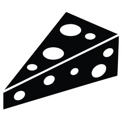 cheese wedge vector icon  on white background