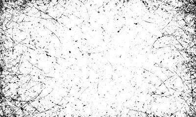 Abstract gritty black and white grunge texture with vintage worn pattern. Distressed sprayed ink grain texture overlay with old grunge scratched background  
