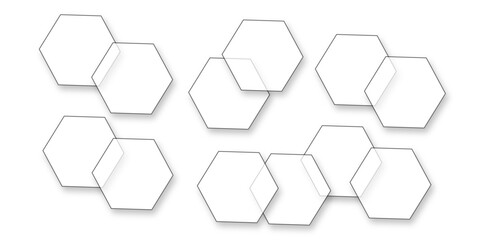 Abstract Hexagon Pattern on White. Bright white abstract hexagon wallpaper or background -3d render. abstract geometric pattern of white hexagons, hexagon concept design abstract technology background