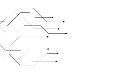 web circuit board techno banner. eps10 vector illustration.