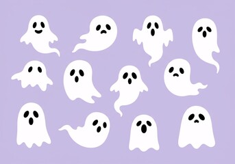Cute Halloween Ghosts Collection